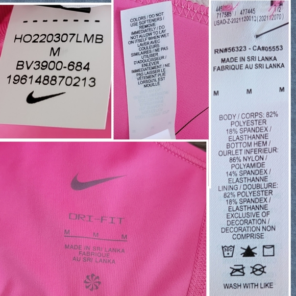 Nike Swoosh Women's Sports Bra, Pink, Size M - Picture 6 of 10